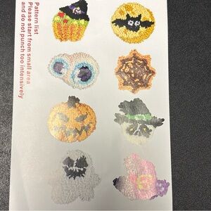 Preboun 8 PCS Halloween Punch Needle Kit for Adults